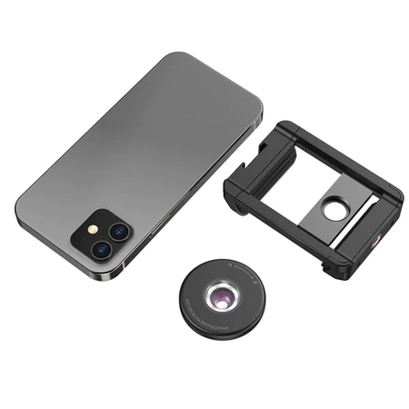 Obiektyw mikroskop na smartfona 100x powiększenie + uchwyt Apexel APL-MS009