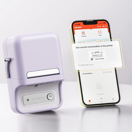 Drukarka etykiet Niimbot B21 PRO fioletowa