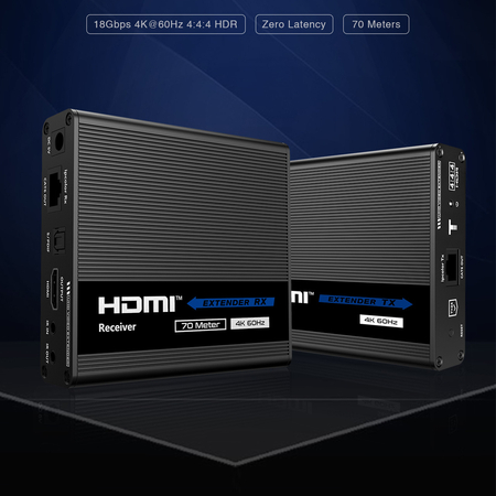 Konwerter HDMI na LAN Kaskada 4K Spacetronik IP SPH-676C ipcolor  Zestaw
