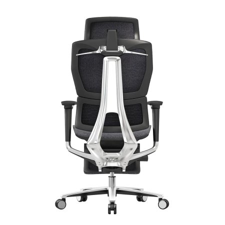 Fotel ergonomiczny biurowy 3D z podnóżkiem Spacetronik Torhild Szary OUTLET
