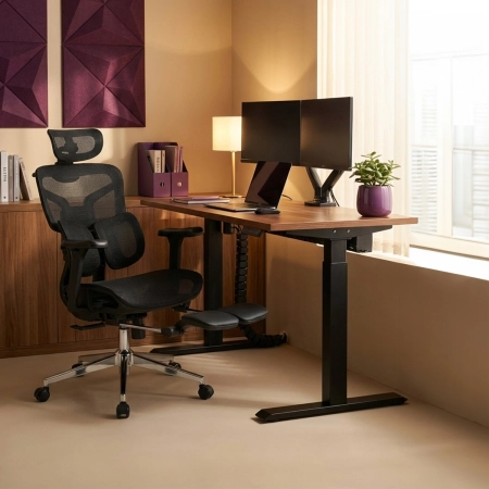 Regulowany Fotel biurowy 4D SPRINGO-01 Czarny - zdjęcie 2