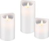 Świece LED Goobay 3 sztuki 10/12,5/15 cm PRAWDZIWY WOSK