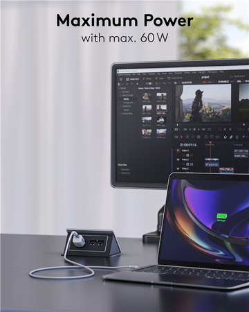USB-C 2.0 Kabel Goobay SuperSoft TEXTIL weiß 05m
