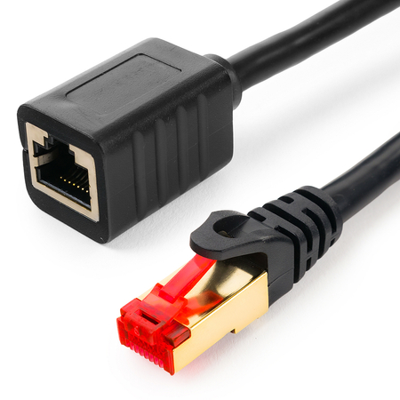 LAN-Verlängerungskabel CAT7 schwarz 2m - zdjęcie 2