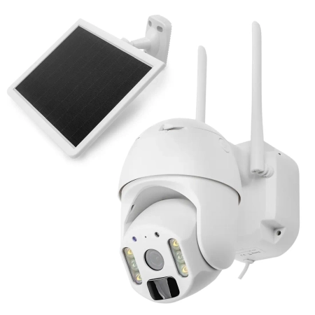 OUTLET Zewnętrzna kamera obrotowa WiFi z panelem słonecznym solarna Spacetronik Smart Life Tuya SL-C61