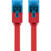 LAN Patchcord CAT 6A UTP FLAT rot 1m