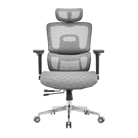 Regulowany Fotel do biurka obrotowy 4D MIRA Szary Outlet B-