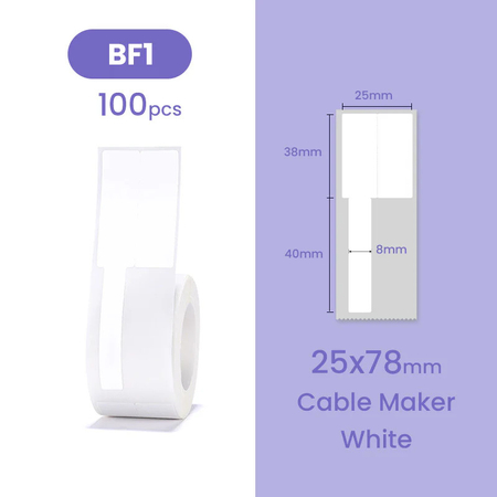Etiketten Serie B Niimbot 25x38+40 mm 100 Stück weiß
