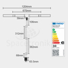 Duża Lampa Biurkowa LED CRI 95 Bezcieniowa Spacetronik Glow D3 z Regulacją Czarna 35W