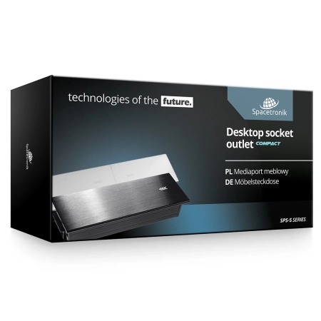 Gniazdo meblowe OUTLET rozsuwane Spacetronik SPS-S24CB V2 COMPACT - zdjęcie 2