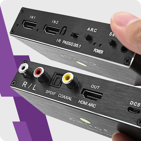 Extraktor 2x HDMI-HDMI + Audio ARC 4K SPH-SAE07 - zdjęcie 2