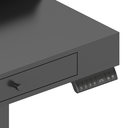 Mobile Singlel-Motor Sit-Stand Desk with Divider