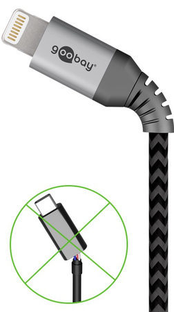 USB 2.0 - Apple Lightning Kabel Goobay TEXTIL 05m