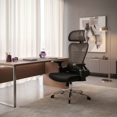 Fotel Ergonomiczny Spacetronik Axon Siatkowy Czarny - zdjęcie 2