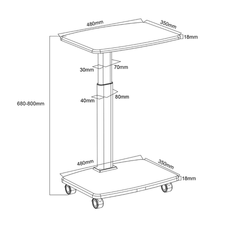 Stolik regulowany Spacetronik Buddy 12 Outlet A - zdjęcie 2