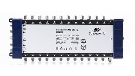 Multiswitch 5/24 końcowy Spacetronik E-Series MS-0524E z zasilaczem