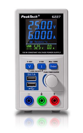 Zasilacz laboratoryjny 60V 6A USB PeakTech 6227