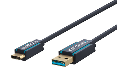 CLICKTRONIC USB 3.0 - USB-C 2m Kabel - zdjęcie 2