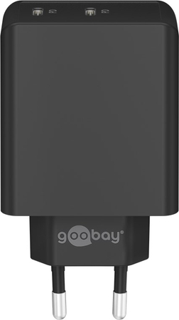 Ladegerät 2x USB-C 36W PD Goobay BLACK - zdjęcie 2