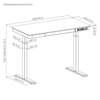 Eleganckie biurko regulowane elektrycznie z ładowarką indukcyjną Spacetronik Astrid SPE-B136BB OUTLET