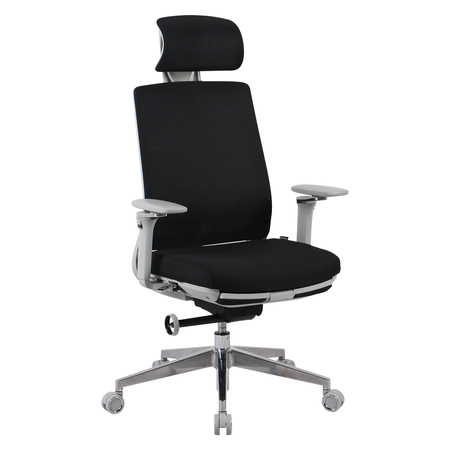 Fotel ergonomiczny biurowy 5D z podnóżkiem Spacetronik Albert Czarny