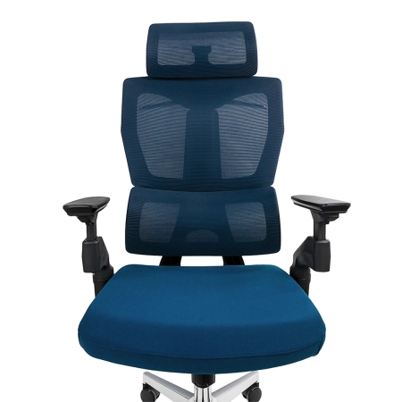 Krzesło biurowe ergonomiczne Spacetronik BARD niebieskie OUTLET - zdjęcie 2