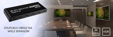 Rozgałęźnik HDMI 1x4 SPH-RS104_V20 4K HDR 1/4