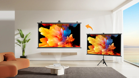 Ekran Projekcyjny Rozwijany na Statywie na Ścianę 100" cali Yaber YS-100D 16:9 170° OUTLET