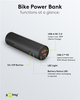 Powerbank na rower z latarką LED i uchwytem Goobay 5000 mAh USB-C PowerDelivery