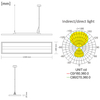 Lampa wisząca do biura LED GLOW D24 7200 lm Czarna