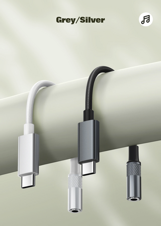 LS-Y80C Adapter przejsciówka USB-C na jack 3.5 mm czarny