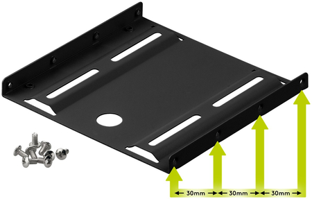 Adapter montażowy dysku twardego 2,5" w gnieździe 3,5" czarny Goobay - zdjęcie 2