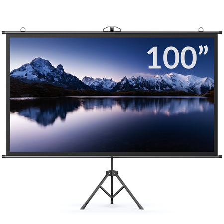 Ekran Projekcyjny Rozwijany na Statywie na Ścianę 100" cali Yaber YS-100D 16:9 170° OUTLET