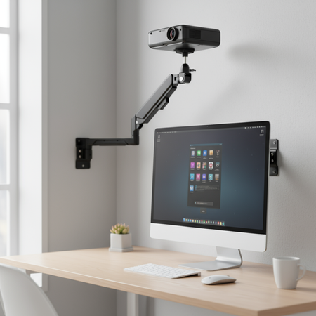 Uchwyt Ścienny SPAZ111B do Monitora i Projektora | Sprężyna Gazowa, Aluminium