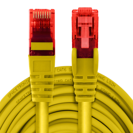 Kabel RJ45 CAT 6 U/UTP AWG24 żółty 1m