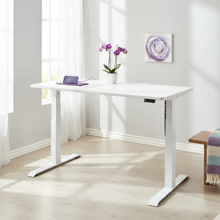 Biurko elektryczne 2-silnikowe OLED RGB 140 kg + blat MDF Stellar 140x70 - zdjęcie 2