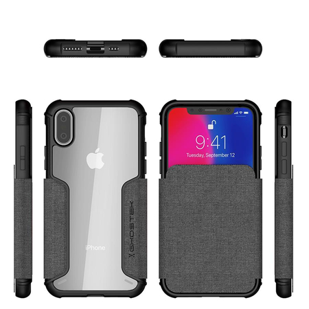 Etui Exec 3 Apple iPhone Xs szary - zdjęcie 2