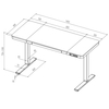 Biurko Elektryczne Astrid SPEB128WW_140_60 140x60 z Szufladą i USB
