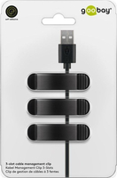 Organizer kabli prowadnica na 3 kable samoprzylepny 3M 3 szt Goobay