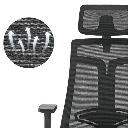 Zestaw cztery biurka elektryczne Spacetronik Pure Black z fotelami