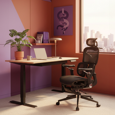 Regulowany Fotel biurowy 6D SPRINGO-02 Czarny - zdjęcie 2