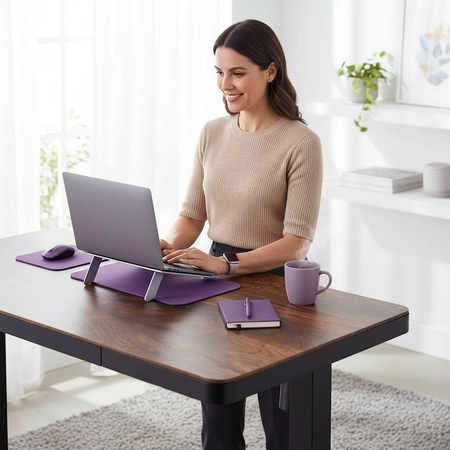 Biurko Elektryczne Spacetronik Astrid SPEB128BR_140_60 z Szufladą i USB