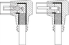 TV-Stecker IEC GN-WT Goobay Angular Schwarz 10m