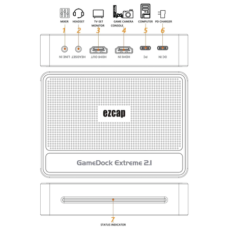 Grabber wideo audio HDMI 8K60 4K144 EZCAP364