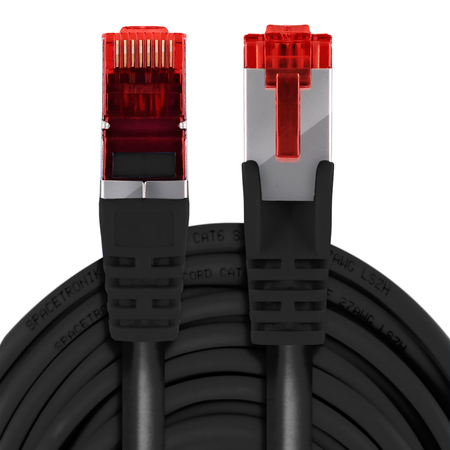 Kabel RJ45 CAT 6 S/FTP AWG27 LSZH czarny 2m