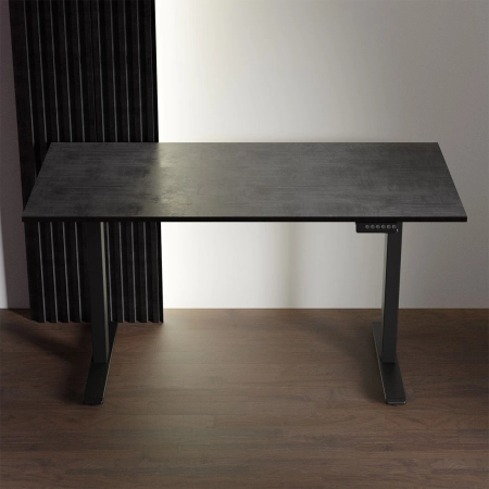 Blat biurka uniwersalny czarny 158x80x1,8cm Kaskada Czarna OUTLET