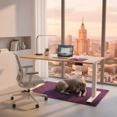 Stelaż do biurka regulowany elektrycznie Spacetronik SPE-214AW USB