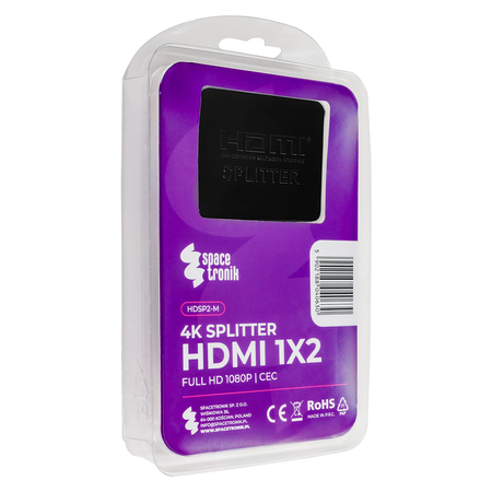 Rozgałęźnik mini HDMI 1x2 Spacetronik HDSP2-M 1/2