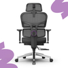 Ergonomiczny fotel Spacetronik LUMBO 44 Czarny
