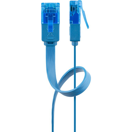 Kabel LAN Patchcord CAT 6A UTP PŁASKI blue 3m